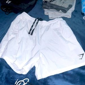 gumshark medium white mens shorts